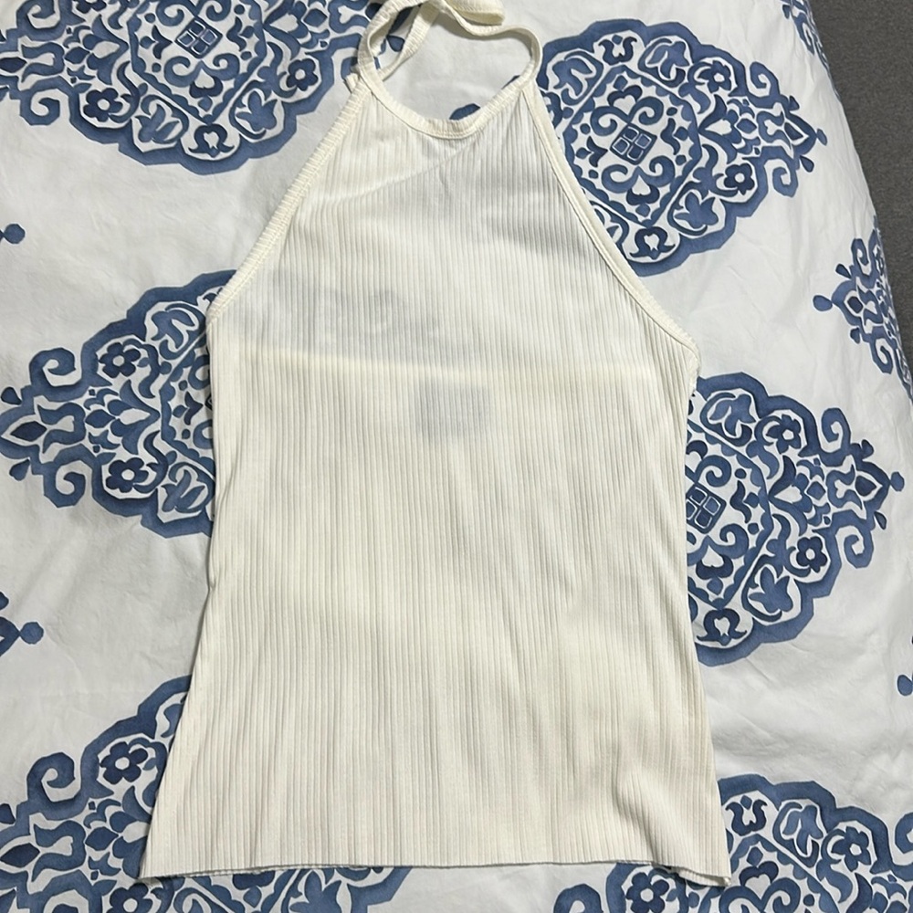 REFORMATION Ribbed Halter Top